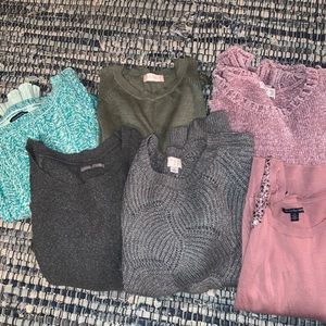 Bundle of 6 size large sweaters!